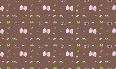 Farklı aksesuarlara sahip renkli arkaplan