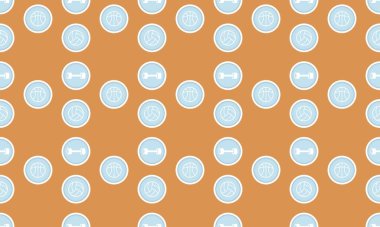 Farklı aksesuarlara sahip renkli arkaplan