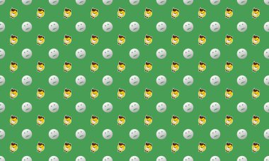 Farklı aksesuarlara sahip renkli arkaplan