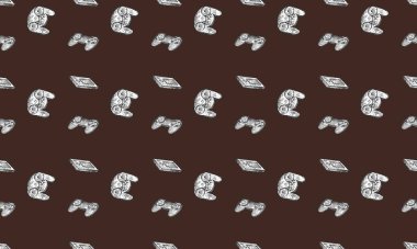 Farklı aksesuarlara sahip renkli arkaplan