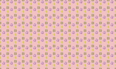 Farklı aksesuarlara sahip renkli arkaplan