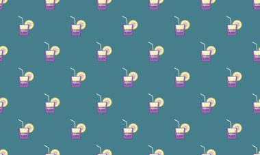 Farklı aksesuarlara sahip renkli arkaplan