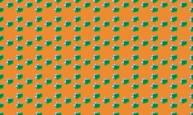 Farklı aksesuarlara sahip renkli arkaplan