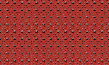 Farklı aksesuarlara sahip renkli arkaplan