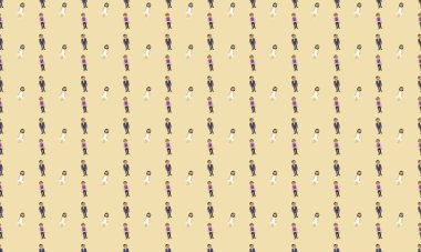 Farklı aksesuarlara sahip renkli arkaplan