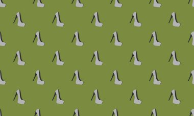 Farklı aksesuarlara sahip renkli arkaplan