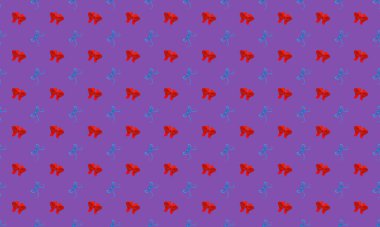 Farklı aksesuarlara sahip renkli arkaplan