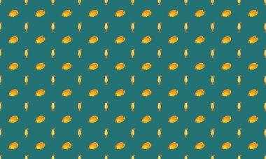 Farklı aksesuarlara sahip renkli arkaplan