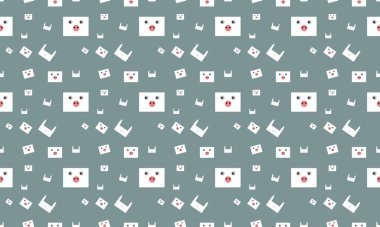 Farklı aksesuarlara sahip renkli arkaplan