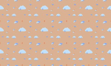 Farklı aksesuarlara sahip renkli arkaplan