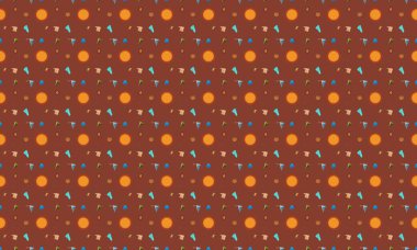 Farklı aksesuarlara sahip renkli arkaplan