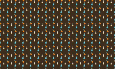 Farklı aksesuarlara sahip renkli arkaplan