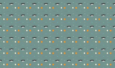 Farklı aksesuarlara sahip renkli arkaplan