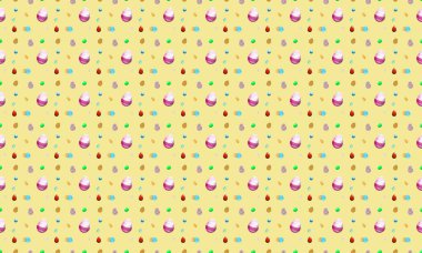 Farklı aksesuarlara sahip renkli arkaplan