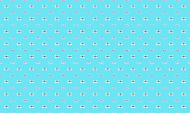 Farklı aksesuarlara sahip renkli arkaplan