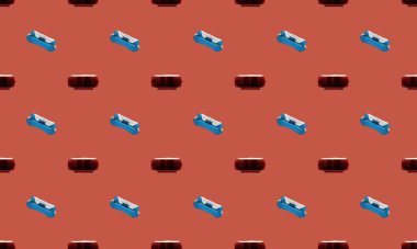 Farklı aksesuarlara sahip renkli arkaplan