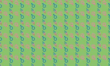 Farklı aksesuarlara sahip renkli arkaplan