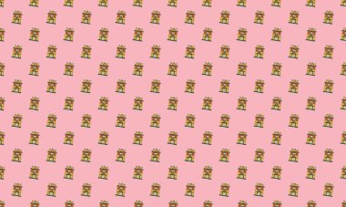 Farklı aksesuarlara sahip renkli arkaplan