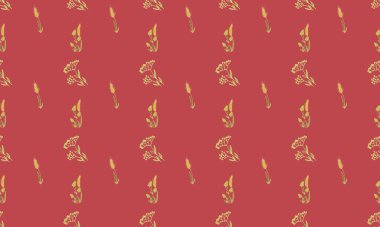 Farklı aksesuarlara sahip renkli arkaplan