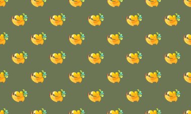 Farklı aksesuarlara sahip renkli arkaplan