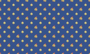 Farklı aksesuarlara sahip renkli arkaplan