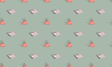 Farklı aksesuarlara sahip renkli arkaplan