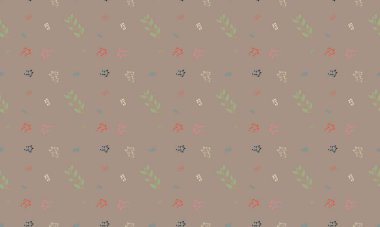 Farklı aksesuarlara sahip renkli arkaplan