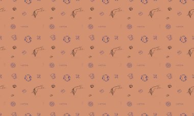 Farklı aksesuarlara sahip renkli arkaplan