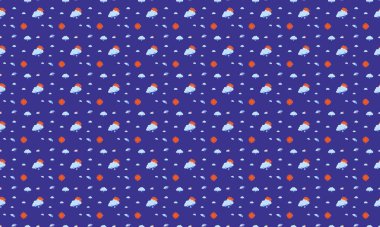 Farklı aksesuarlara sahip renkli arkaplan