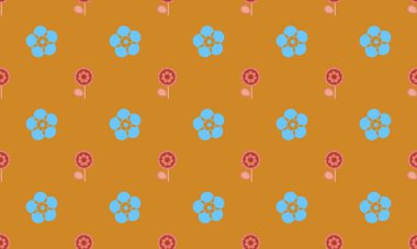 Farklı aksesuarlara sahip renkli arkaplan