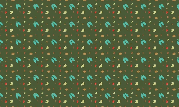 Farklı aksesuarlara sahip renkli arkaplan