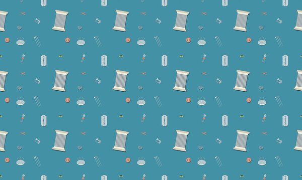 Цветной фон с различными аксессуарами