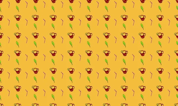 Farklı aksesuarlara sahip renkli arkaplan