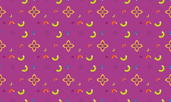 Colored background with different accessories