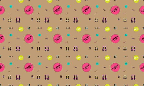 Colored background with different accessories