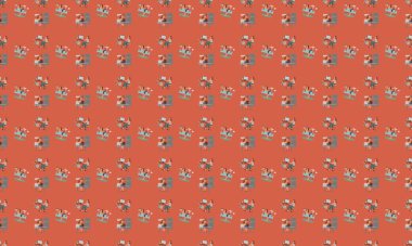 Farklı aksesuarlara sahip renkli arkaplan