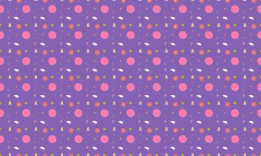 Farklı aksesuarlara sahip renkli arkaplan