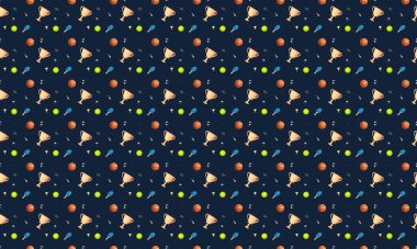 Farklı aksesuarlara sahip renkli arkaplan