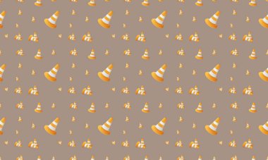 Farklı aksesuarlara sahip renkli arkaplan