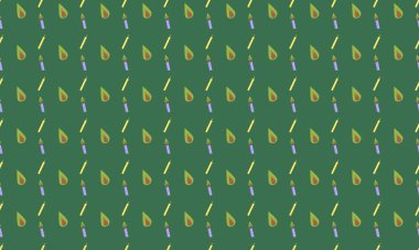 Farklı aksesuarlara sahip renkli arkaplan