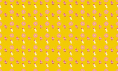 Farklı aksesuarlara sahip renkli arkaplan