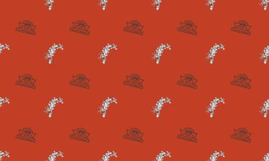 Farklı aksesuarlara sahip renkli arkaplan