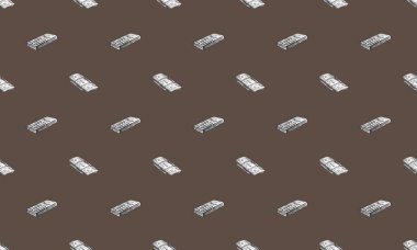 Farklı aksesuarlara sahip renkli arkaplan