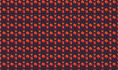 Farklı aksesuarlara sahip renkli arkaplan