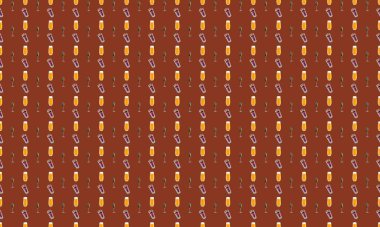 Farklı aksesuarlara sahip renkli arkaplan