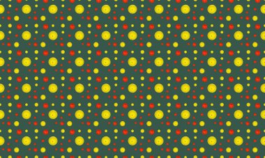 Farklı aksesuarlara sahip renkli arkaplan