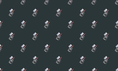 Farklı aksesuarlara sahip renkli arkaplan