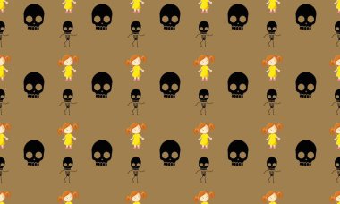 Farklı aksesuarlara sahip renkli arkaplan