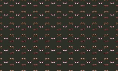 Farklı aksesuarlara sahip renkli arkaplan