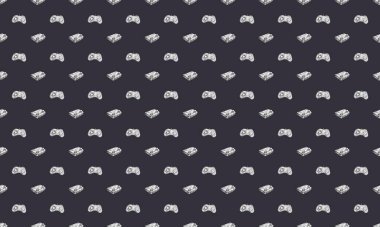 Farklı aksesuarlara sahip renkli arkaplan